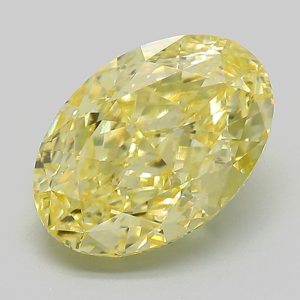 Loose Diamond - OVAL 4.74ct Fancy Intense Yellow VS1: Loose Diamond - OVAL 4.74ct Fancy Intense Yellow VS1 Source: This is a real non-mined Diamond that has been grown in a lab Shape: OVAL Carats: 4.74 Color: Fancy Intense Yellow Certification: IGI Video