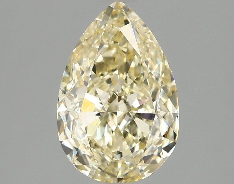 Loose Diamond - PEAR 1.58ct Fancy Intense Yellow VVS2: Loose Diamond - PEAR 1.58ct Fancy Intense Yellow VVS2 Source: This is a real non-mined Diamond that has been grown in a lab Shape: PEAR Carats: 1.58 Color: Fancy Intense Yellow Certification: IGI Vide