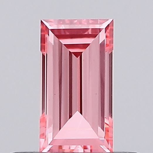 Loose Diamond - BAGUETTE 0.26ct Fancy Vivid Pink VS2: Loose Diamond - BAGUETTE 0.26ct Fancy Vivid Pink VS2 Source: This is a real non-mined Diamond that has been grown in a lab Shape: BAGUETTE Carats: 0.26 Color: Fancy Vivid Pink Certification: NONE Vide
