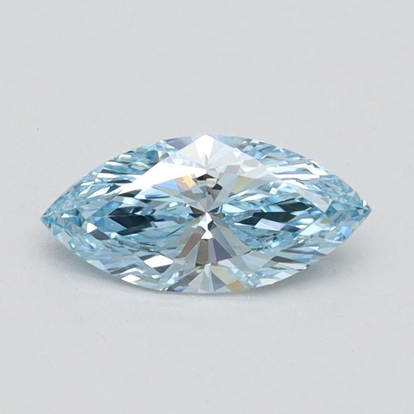 Loose Diamond - MARQUISE 0.62ct Fancy Intense Blue VS1: Loose Diamond - MARQUISE 0.62ct Fancy Intense Blue VS1 Source: This is a real non-mined Diamond that has been grown in a lab Shape: MARQUISE Carats: 0.62 Color: Fancy Intense Blue Certification: IGI V