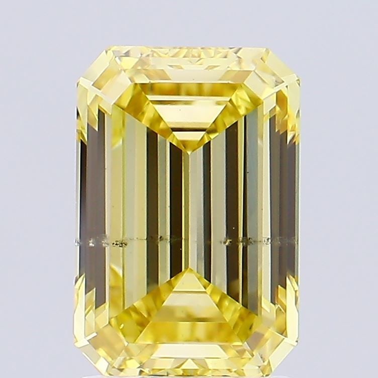 Loose Diamond - EMERALD 2.01ct Fancy Intense Yellow VS2: Loose Diamond - EMERALD 2.01ct Fancy Intense Yellow VS2 Source: This is a real non-mined Diamond that has been grown in a lab Shape: EMERALD Carats: 2.01 Color: Fancy Intense Yellow Certification: IGI