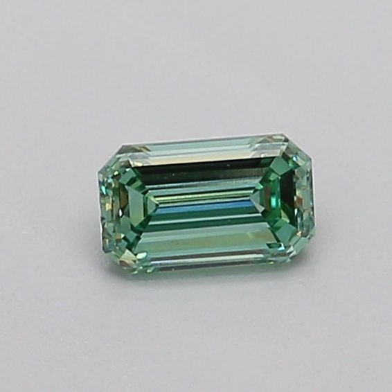 Loose Diamond - EMERALD 0.32ct Fancy Vivid Green VVS2: Loose Diamond - EMERALD 0.32ct Fancy Vivid Green VVS2 Source: This is a real non-mined Diamond that has been grown in a lab Shape: EMERALD Carats: 0.32 Color: Fancy Vivid Green Certification: IGI Vide