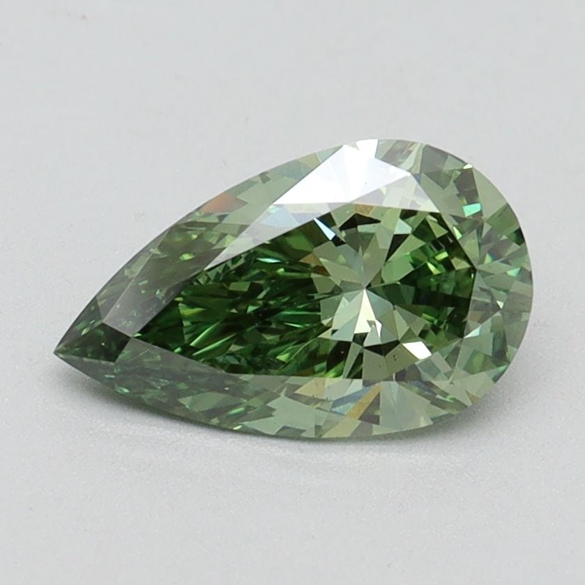 Loose Diamond - PEAR 1.05ct Fancy Intense Green VS2: Loose Diamond - PEAR 1.05ct Fancy Intense Green VS2 Source: This is a real non-mined Diamond that has been grown in a lab Shape: PEAR Carats: 1.05 Color: Fancy Intense Green Certification: IGI