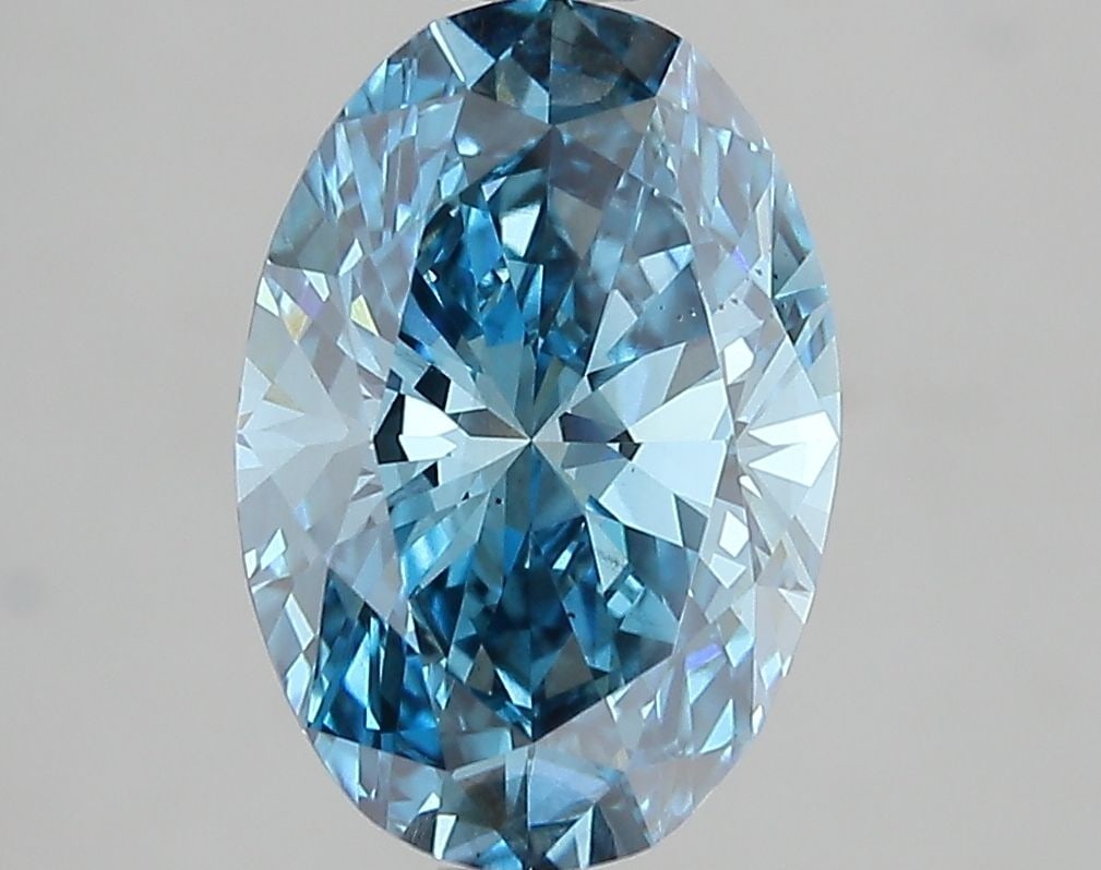 Loose Diamond - OVAL 2.54ct Fancy Vivid Blue VS2: Loose Diamond - OVAL 2.54ct Fancy Vivid Blue VS2 Source: This is a real non-mined Diamond that has been grown in a lab Shape: OVAL Carats: 2.54 Color: Fancy Vivid Blue Certification: IGI Video: