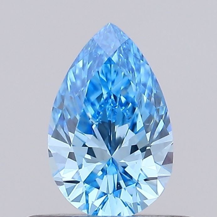 Loose Diamond - PEAR 0.34ct Fancy Vivid Blue VS2: Loose Diamond - PEAR 0.34ct Fancy Vivid Blue VS2 Source: This is a real non-mined Diamond that has been grown in a lab Shape: PEAR Carats: 0.34 Color: Fancy Vivid Blue Certification: NONE Video: