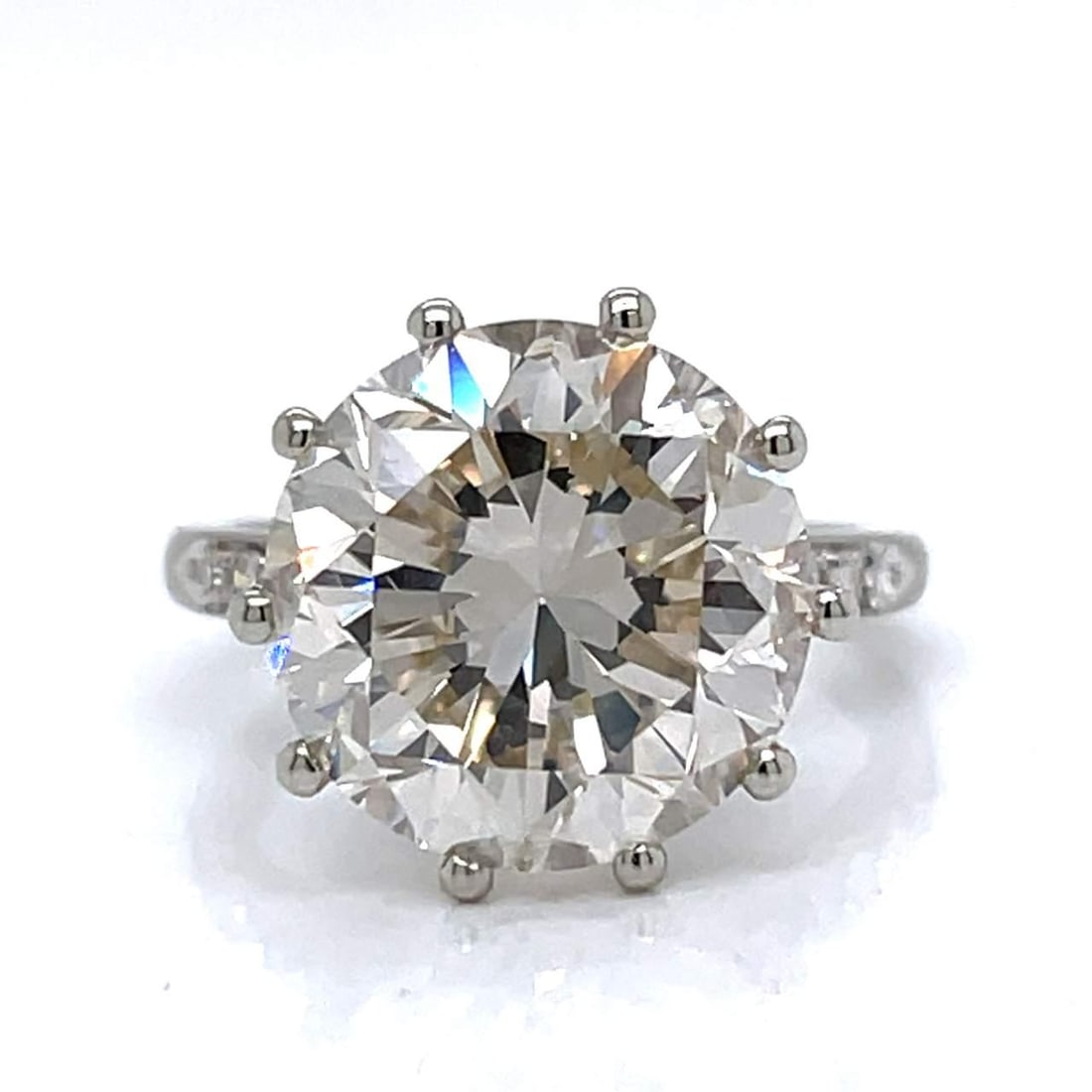 Art Deco Platinum 11.28 Ct GIA Certified Diamond Ring (1 of 5)