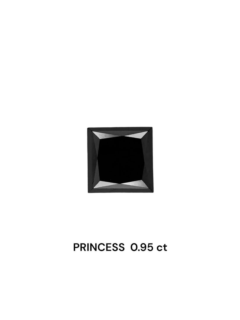Loose Diamond - PRINCESS 0.95ct Fancy Black VVS2: Loose Diamond - PRINCESS 0.95ct Fancy Black VVS2 Source: Natural Shape: PRINCESS Carats: 0.95 Color: Fancy Black Certification: NONE Video: