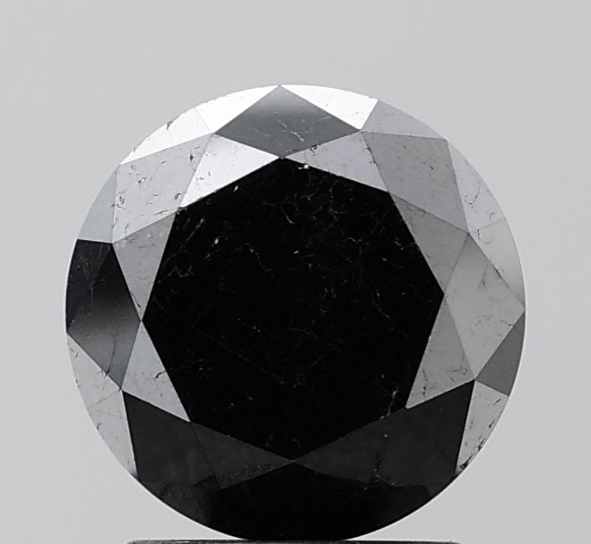 Loose Diamond - ROUND 2.89ct Fancy Black VS2: Loose Diamond - ROUND 2.89ct Fancy Black VS2 Source: Natural Shape: ROUND Carats: 2.89 Color: Fancy Black Certification: NONE Video:
