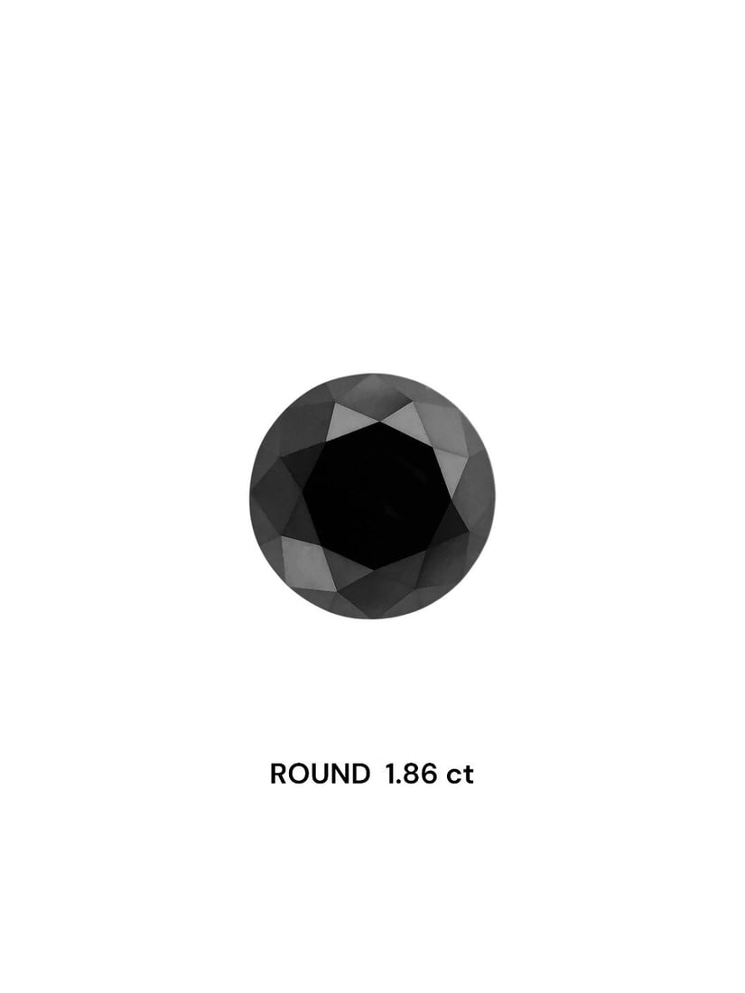 Loose Diamond - ROUND 1.86ct Black: Loose Diamond - ROUND 1.86ct Black Source: Natural Shape: ROUND Carats: 1.86 Color: Black Certification: IGI Video:
