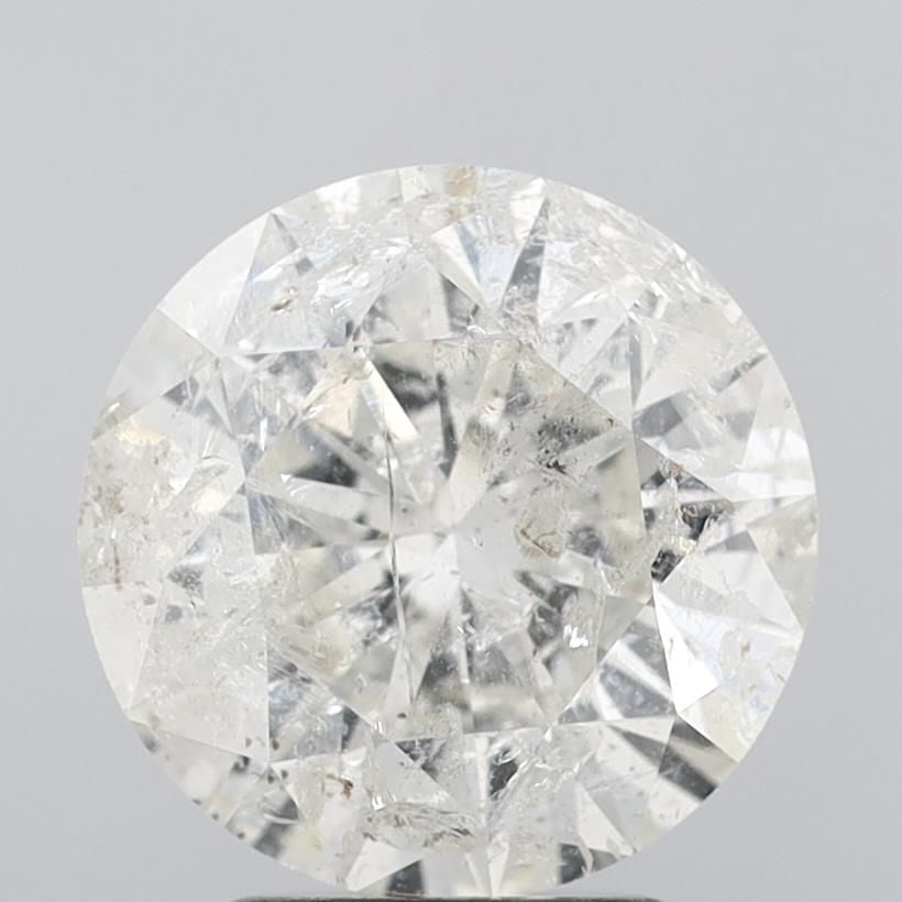 Loose Diamond - ROUND 3.0ct I I2: Loose Diamond - ROUND 3.0ct I I2 Source: Natural Shape: ROUND Carats: 3.0 Color: I Clarity: I2 Certification: GSI Video: