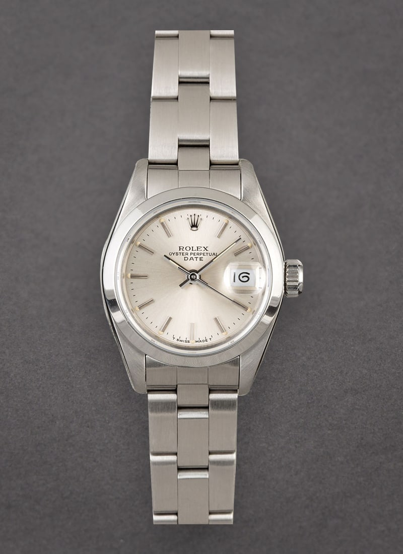 Ladies Datejust Watch with Silver Dial Oyster Bracelet Ref 69160 (1 of 4)