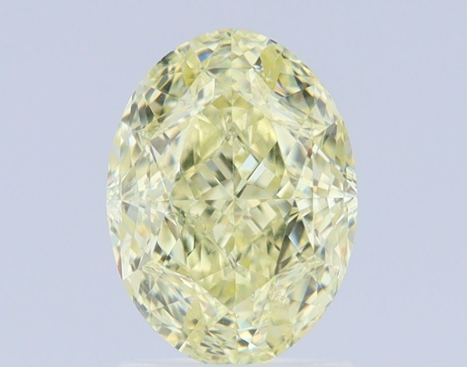 Loose Diamond - OVAL 2.01ct Fancy Light Yellow VS2: Loose Diamond - OVAL 2.01ct Fancy Light Yellow VS2 Source: Natural Shape: OVAL Carats: 2.01 Color: Fancy Light Yellow Certification: GIA Video: