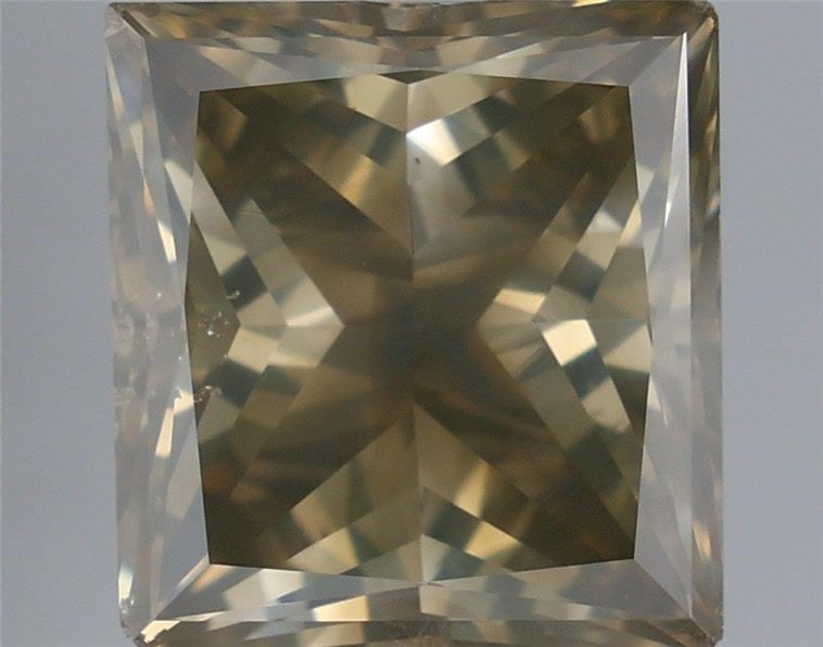 Loose Diamond - PRINCESS 3.18ct Fancy Dark Brown Greenish Yellow SI2: Loose Diamond - PRINCESS 3.18ct Fancy Dark Brown Greenish Yellow SI2 Source: Natural Shape: PRINCESS Carats: 3.18 Color: Fancy Dark Brown Greenish Yellow Certification: GIA Video:
