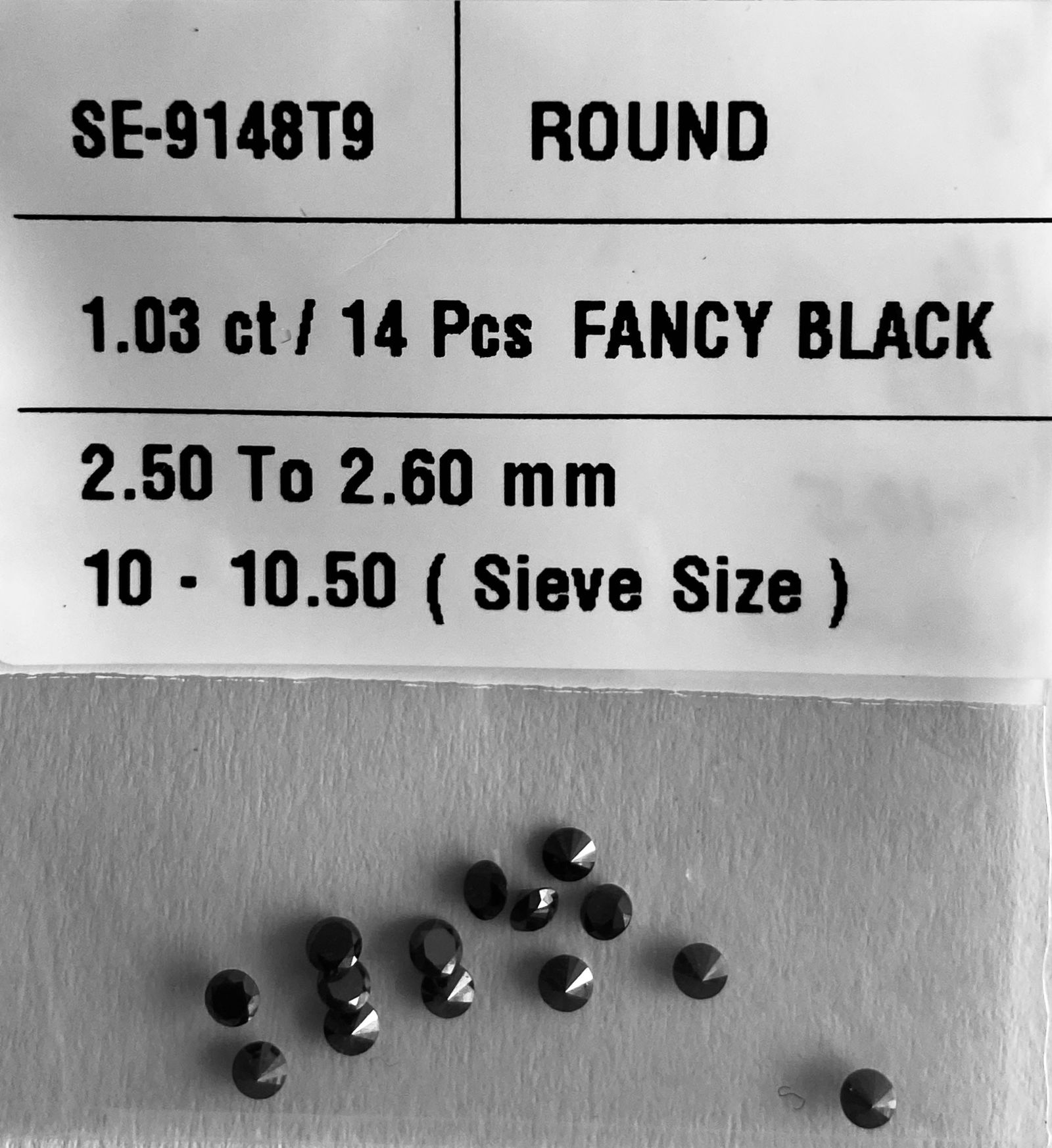 Loose Diamond - ROUND 1.03ct Fancy Black VVS2 (1 of 1)