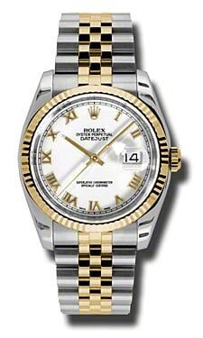 Rolex Datejust 116233 Jubilee Bracelet White Roman Dial Watch with Papers 2007 (1 of 5)