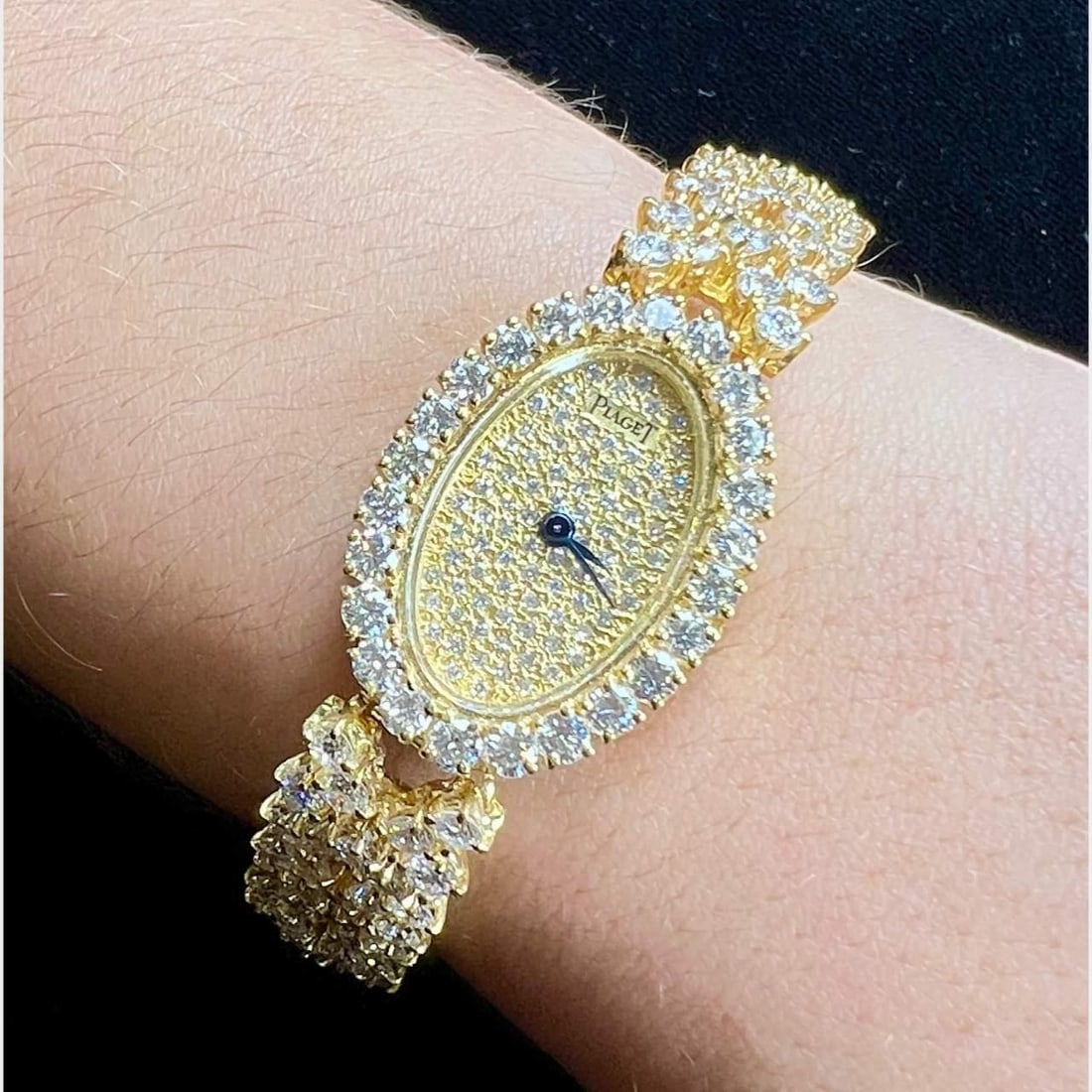 Piaget 18K Yellow Gold Diamond Cocktail Watch 185 Diamonds 16.50 Ct Manual Winding (1 of 9)