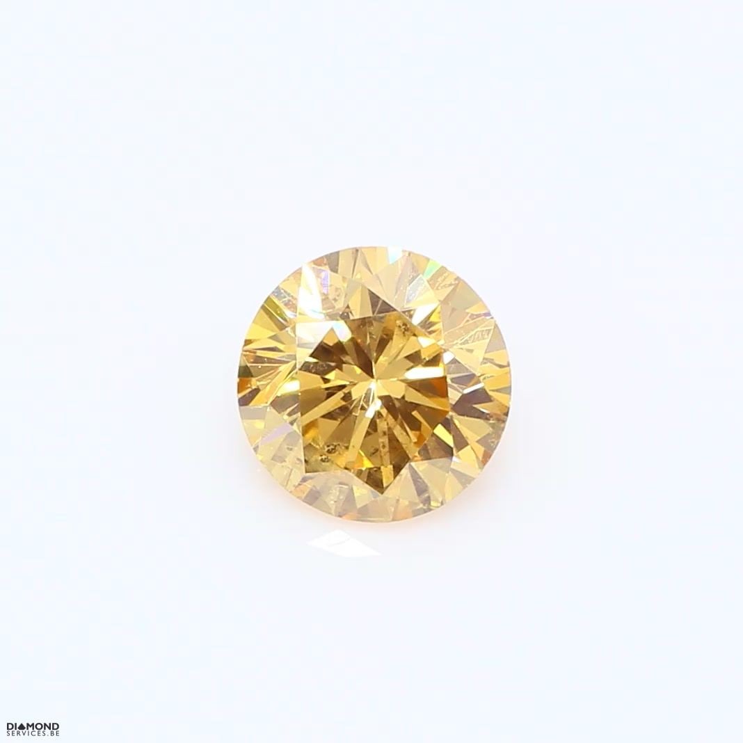 Loose Diamond - ROUND 0.49ct Fancy Intense Orangey Yellow: Loose Diamond - ROUND 0.49ct Fancy Intense Orangey Yellow Source: Natural Shape: ROUND Carats: 0.49 Color: Fancy Intense Orangey Yellow Certification: GIA Video: