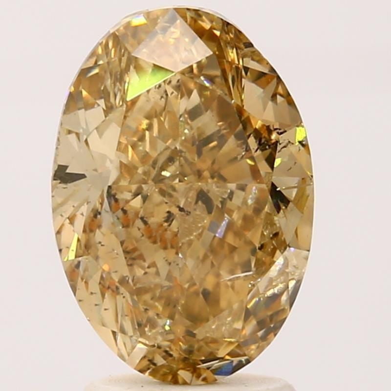Loose Diamond - OVAL 2.8ct Fancy Yellow Brown Yellow: Loose Diamond - OVAL 2.8ct Fancy Yellow Brown Yellow Source: Natural Shape: OVAL Carats: 2.8 Color: Fancy Yellow Brown Yellow Certification: GIA Video: