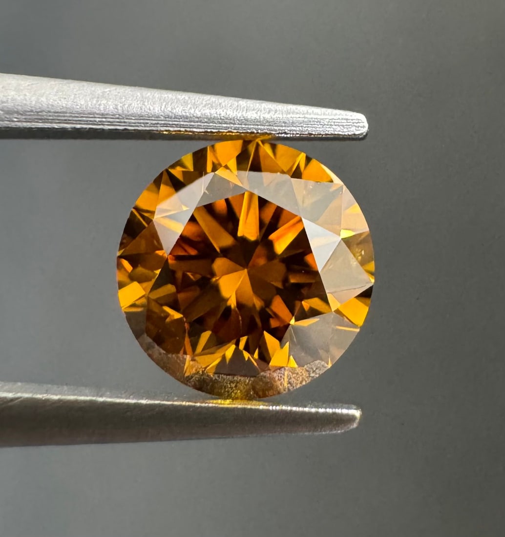 Loose Diamond - ROUND 0.53ct Fancy Deep Brownish Yellowish Orange SI2 (1 of 1)