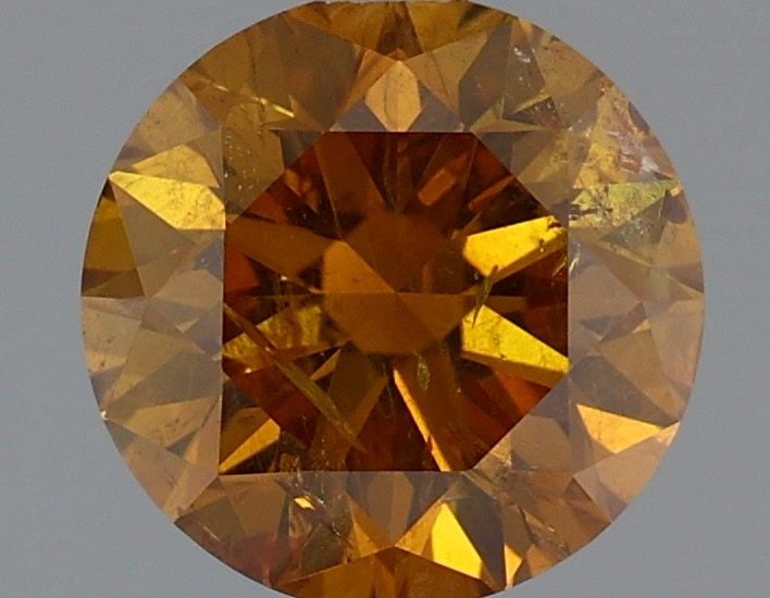 Loose Diamond - ROUND 1.3ct Fancy Deep Yellow Orange I2: Loose Diamond - ROUND 1.3ct Fancy Deep Yellow Orange I2 Source: Natural Shape: ROUND Carats: 1.3 Color: Fancy Deep Yellow Orange Certification: GIA Video: