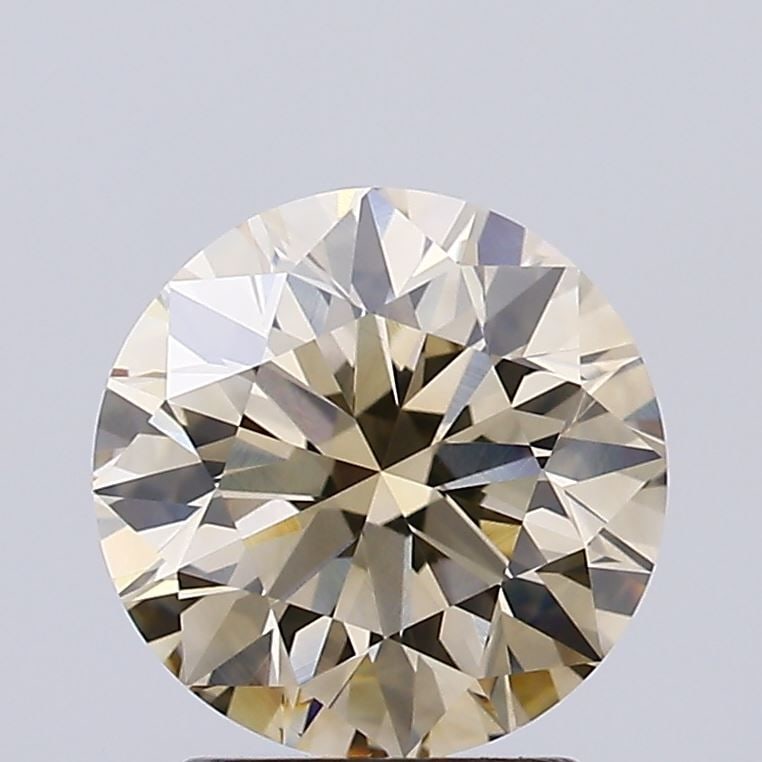 Loose Diamond - ROUND 2.1ct Fancy Light Brown VS1: Loose Diamond - ROUND 2.1ct Fancy Light Brown VS1 Source: Natural Shape: ROUND Carats: 2.1 Color: Fancy Light Brown Certification: NONE Video: