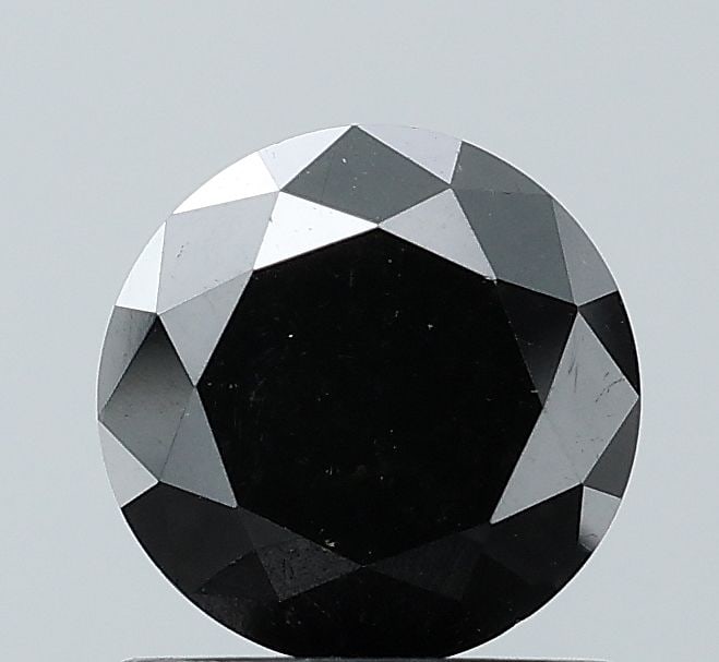 Loose Diamond - ROUND 1.28ct Fancy Black VVS2: Loose Diamond - ROUND 1.28ct Fancy Black VVS2 Source: Natural Shape: ROUND Carats: 1.28 Color: Fancy Black Certification: NONE Video:
