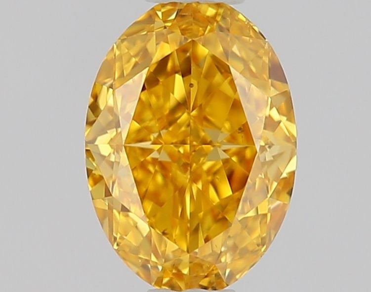 Loose Diamond - OVAL 0.5ct Fancy Vivid Orange Yellow SI1: Loose Diamond - OVAL 0.5ct Fancy Vivid Orange Yellow SI1 Source: Natural Shape: OVAL Carats: 0.5 Color: Fancy Vivid Orange Yellow Certification: GIA Video:
