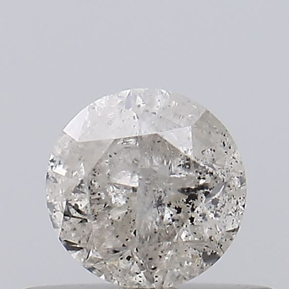Loose Diamond - ROUND 0.42ct Salt and Pepper I3: Loose Diamond - ROUND 0.42ct Salt and Pepper I3 Source: Natural Shape: ROUND Carats: 0.42 Color: Salt and Pepper Certification: NONE Video:
