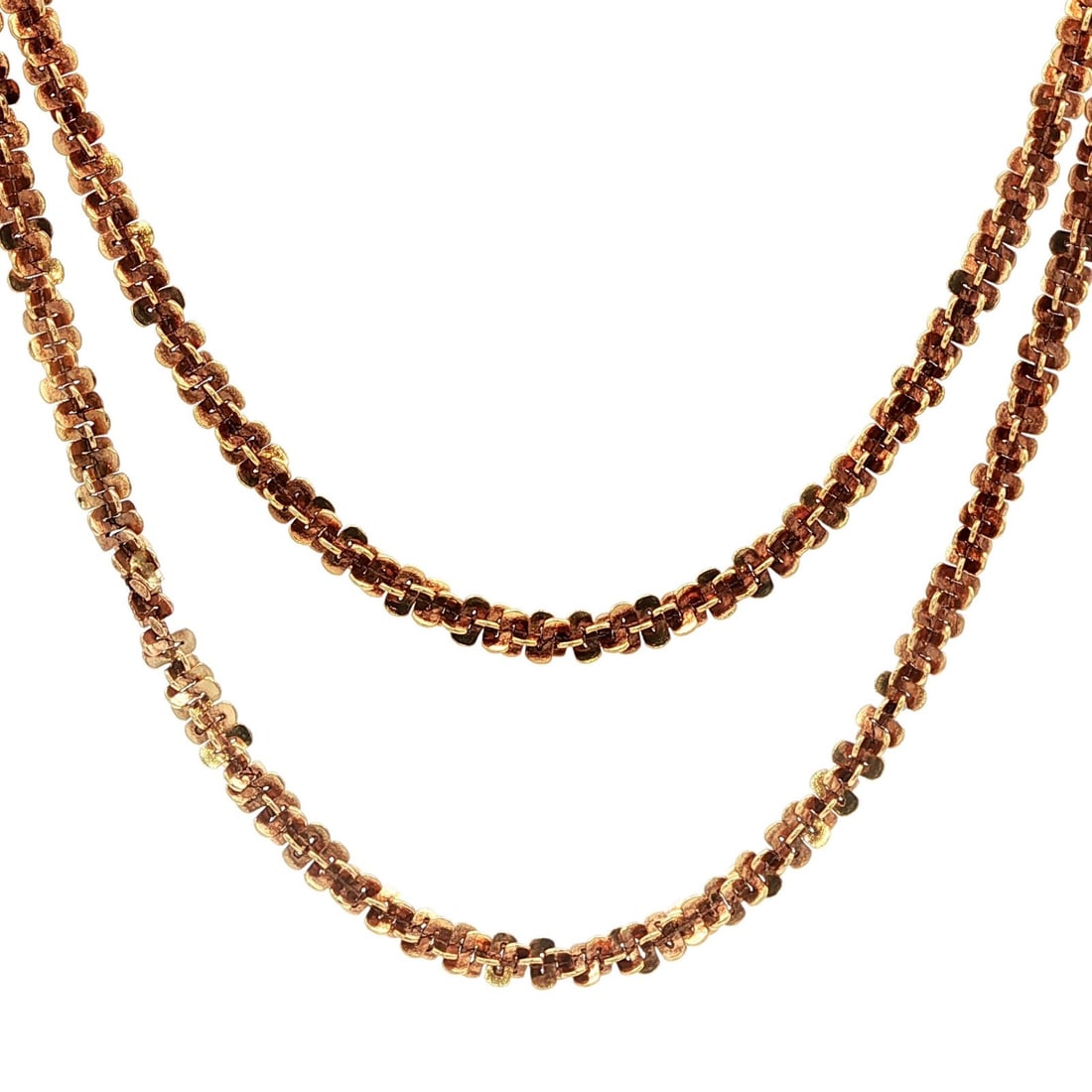 Vintage 14k Yellow Gold 19 Inch Sparkling Link Necklace with Lobster Claw Clasp (1 of 8)