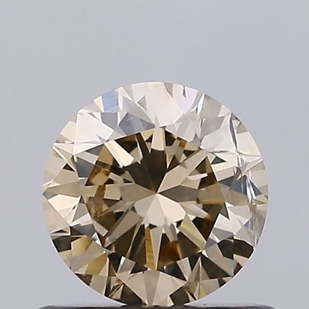 Loose Diamond - ROUND 0.59ct Fancy Light Brown SI2: Loose Diamond - ROUND 0.59ct Fancy Light Brown SI2 Source: Natural Shape: ROUND Carats: 0.59 Color: Fancy Light Brown Certification: NONE Video: