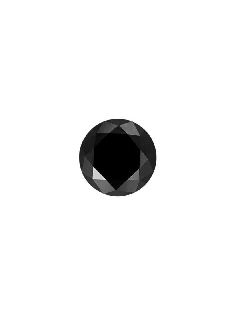 Loose Diamond - ROUND 0.89ct Fancy Black VVS2: Loose Diamond - ROUND 0.89ct Fancy Black VVS2 Source: Natural Shape: ROUND Carats: 0.89 Color: Fancy Black Certification: NONE The Diamond Depot Guarantee: All items in this auction are guaranteed to