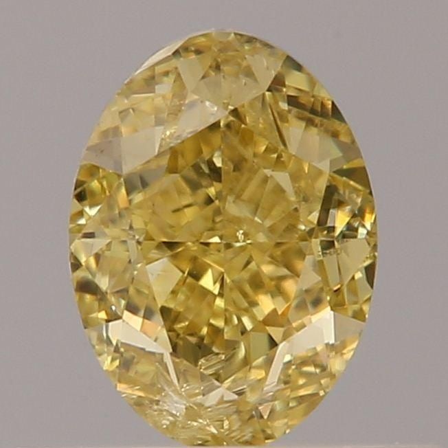 Loose Diamond - OVAL 0.5ct Fancy Intense Yellow I2: Loose Diamond - OVAL 0.5ct Fancy Intense Yellow I2 Source: Natural Shape: OVAL Carats: 0.5 Color: Fancy Intense Yellow Certification: GIA Video:
