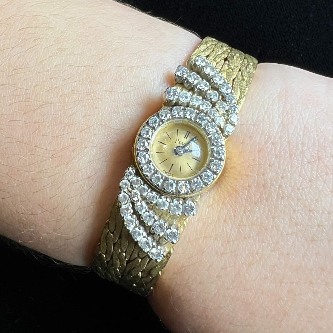 Piaget 18K Yellow Gold Cocktail Watch with 56 Diamonds (1 of 3)