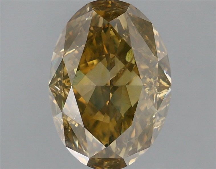 Loose Diamond - OVAL 2.44ct Fancy Brownish Yellow I1: Loose Diamond - OVAL 2.44ct Fancy Brownish Yellow I1 Source: Natural Shape: OVAL Carats: 2.44 Color: Fancy Brownish Yellow Certification: GIA Video: