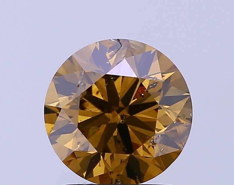 Loose Diamond - ROUND 2.03ct Fancy Brown SI2: Loose Diamond - ROUND 2.03ct Fancy Brown SI2 Source: Natural Shape: ROUND Carats: 2.03 Color: Fancy Brown Certification: NONE Video: