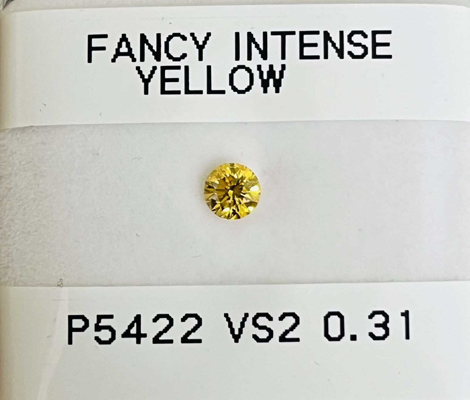 Loose Diamond - ROUND 0.31ct Fancy Intense Yellow VS2: Loose Diamond - ROUND 0.31ct Fancy Intense Yellow VS2 Source: Natural Shape: ROUND Carats: 0.31 Color: Fancy Intense Yellow Certification: GIA Video: