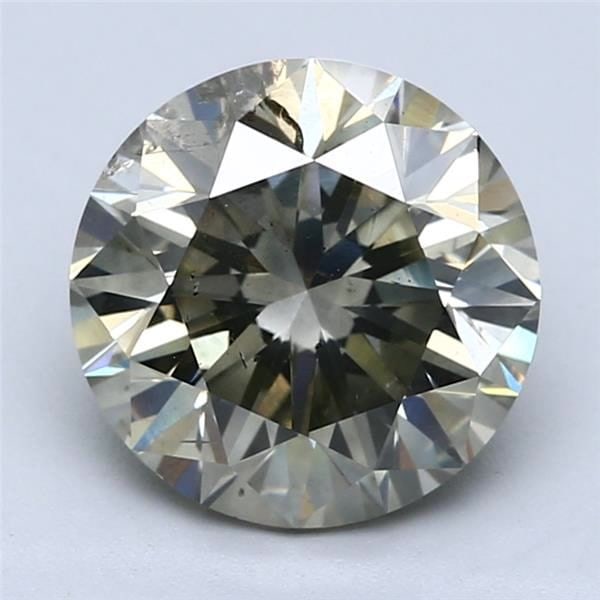 Loose Diamond - ROUND 4.02ct Fancy Gray Greenish Yellow: Loose Diamond - ROUND 4.02ct Fancy Gray Greenish Yellow Source: Natural Shape: ROUND Carats: 4.02 Color: Fancy Gray Greenish Yellow Certification: GIA Video: