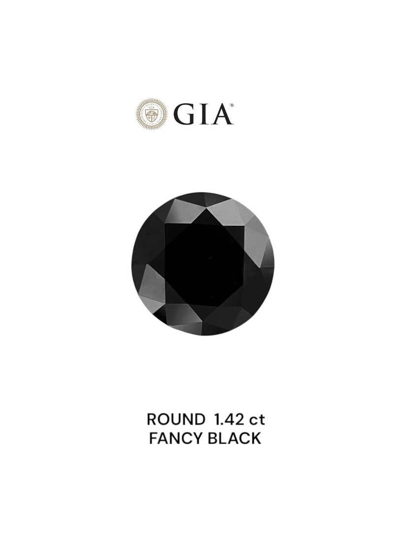 Loose Diamond - ROUND 1.42ct Black: Loose Diamond - ROUND 1.42ct Black Source: Natural Shape: ROUND Carats: 1.42 Color: Black Certification: IGI Video:
