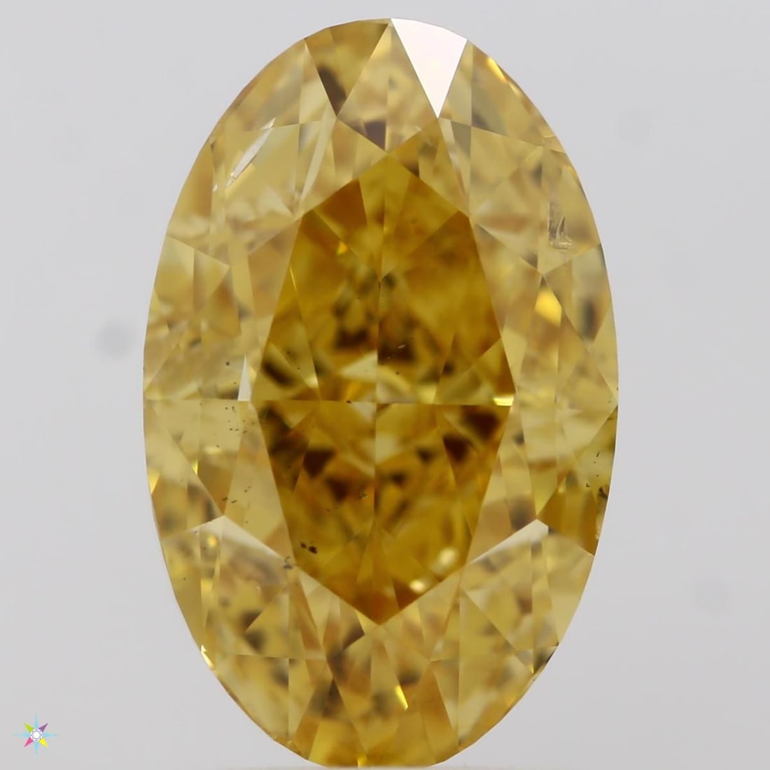 Loose Diamond - OVAL 2.3ct Fancy Intense Orangey Yellow SI1: Loose Diamond - OVAL 2.3ct Fancy Intense Orangey Yellow SI1 Source: Natural Shape: OVAL Carats: 2.3 Color: Fancy Intense Orangey Yellow Certification: GIA Video: