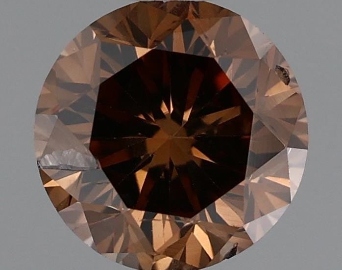 Loose Diamond - ROUND 0.81ct Fancy Dark Orangey Brown: Loose Diamond - ROUND 0.81ct Fancy Dark Orangey Brown Source: Natural Shape: ROUND Carats: 0.81 Color: Fancy Dark Orangey Brown Certification: GIA Video: