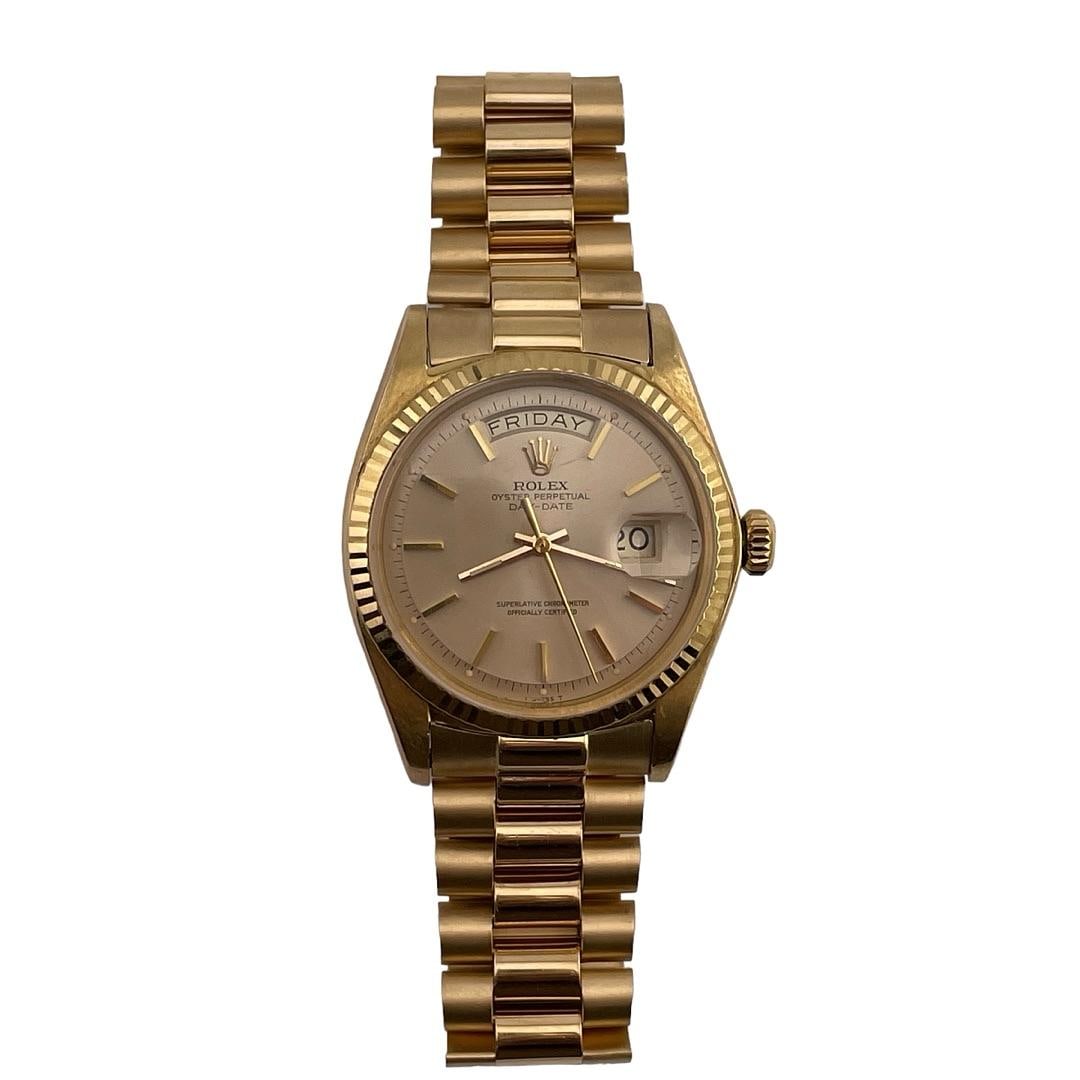 Day-Date Reference 1803 Rolex Watch Factory Dial Aftermarket 18k Bracelet (1 of 2)