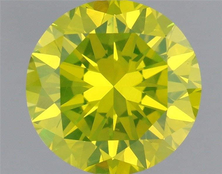 Loose Diamond - ROUND 1.51ct Fancy Intense Greenish Yellow VS1: Loose Diamond - ROUND 1.51ct Fancy Intense Greenish Yellow VS1 Source: Natural Shape: ROUND Carats: 1.51 Color: Fancy Intense Greenish Yellow Certification: IGI Video: