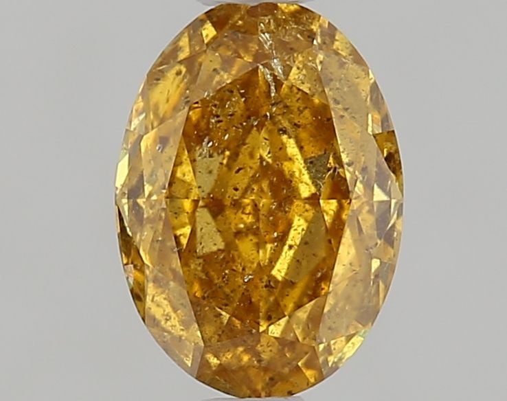 Loose Diamond - OVAL 1.05ct Fancy Deep Brownish Orangey Yellow I2: Loose Diamond - OVAL 1.05ct Fancy Deep Brownish Orangey Yellow I2 Source: Natural Shape: OVAL Carats: 1.05 Color: Fancy Deep Brownish Orangey Yellow Certification: GIA Video: