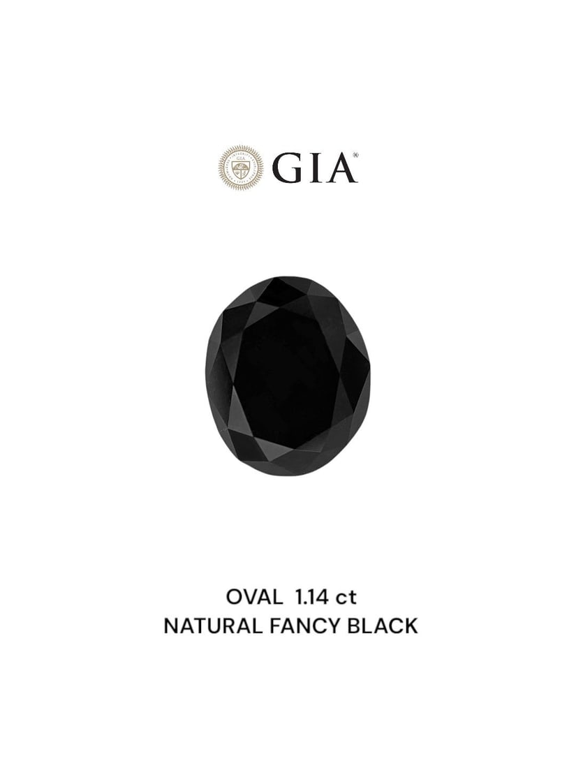 Loose Diamond - OVAL 1.14ct Fancy Black VVS2: Loose Diamond - OVAL 1.14ct Fancy Black VVS2 Source: Natural Shape: OVAL Carats: 1.14 Color: Fancy Black Certification: GIA Video: