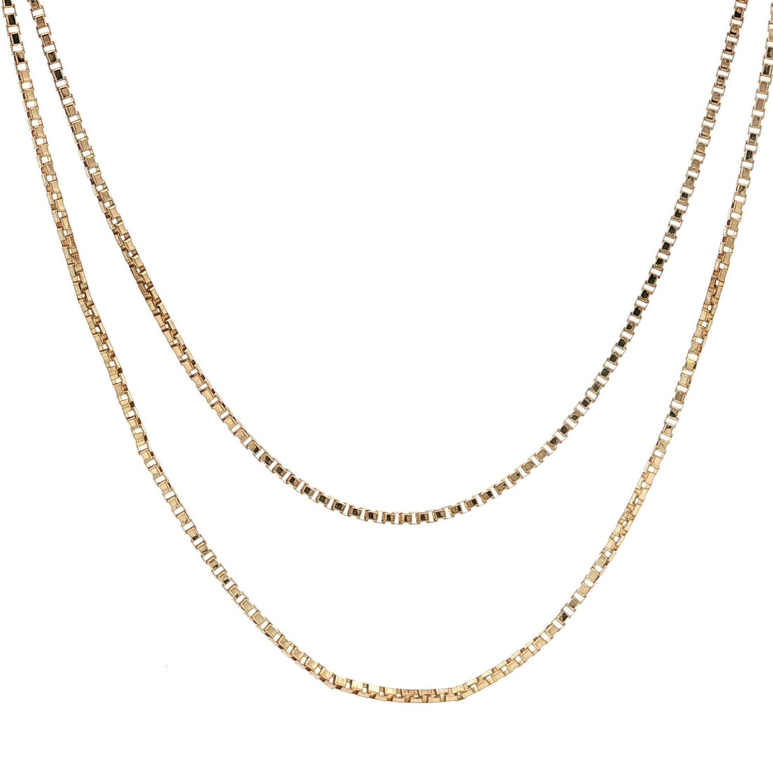 Unbranded 14k Yellow Gold 25 Inch Box Link Chain Necklace (1 of 3)
