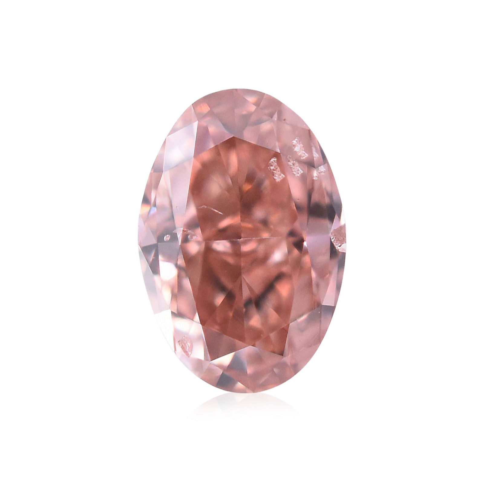 Loose Diamond - OVAL 0.21ct Fancy Intense Orangey Pink SI2: Loose Diamond - OVAL 0.21ct Fancy Intense Orangey Pink SI2 Source: Natural Shape: OVAL Carats: 0.21 Color: Fancy Intense Orangey Pink Certification: GIA Video: