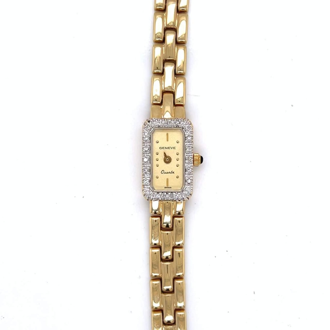 GENEVE 14K Yellow Gold Cocktail Watch with 20 Diamonds (1 of 6)