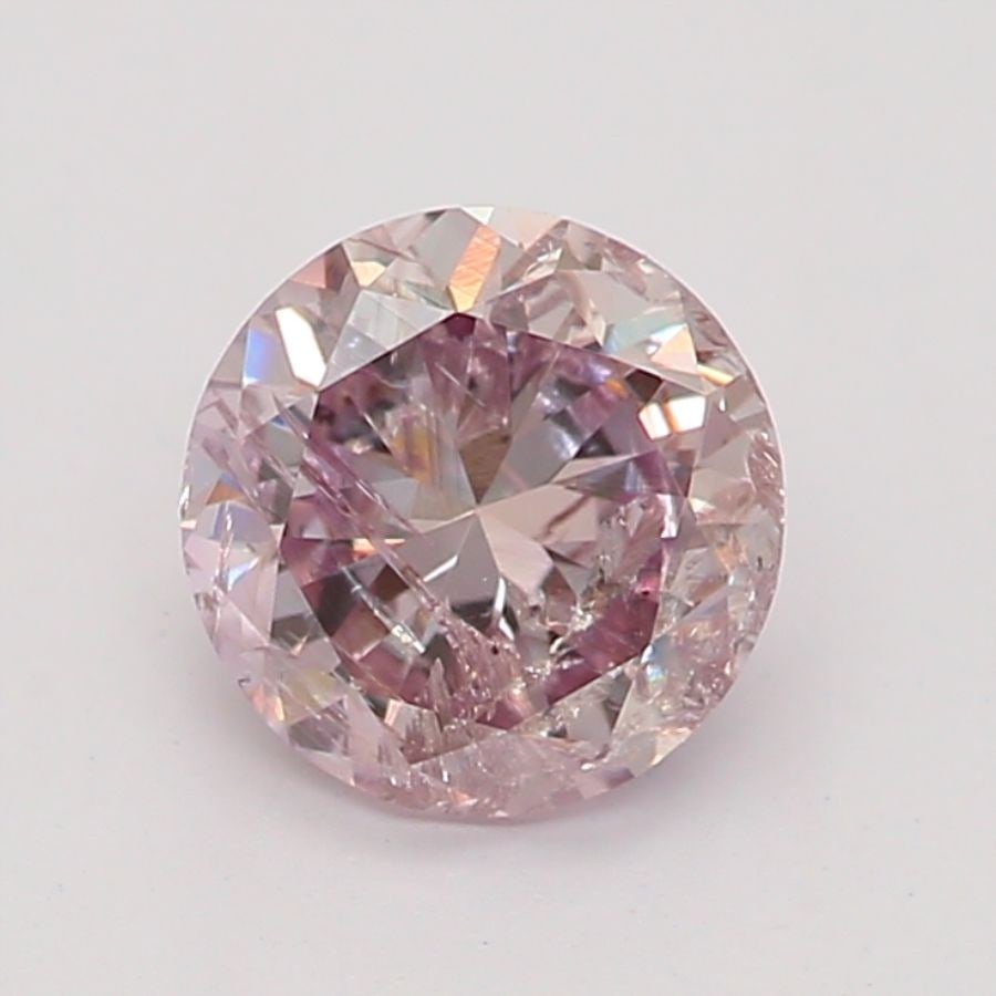 Loose Diamond - ROUND 0.4ct Fancy Light Brownish Purplish Pink I1: Loose Diamond - ROUND 0.4ct Fancy Light Brownish Purplish Pink I1 Source: Natural Shape: ROUND Carats: 0.4 Color: Fancy Light Brownish Purplish Pink Certification: NONE Video:
