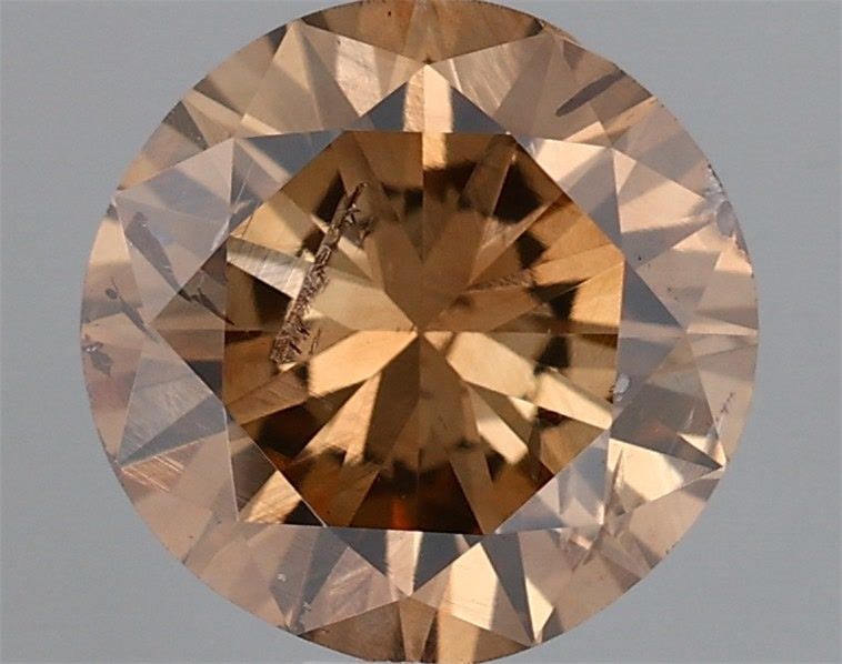 Loose Diamond - ROUND 0.89ct Fancy Dark Yellowish Brown: Loose Diamond - ROUND 0.89ct Fancy Dark Yellowish Brown Source: Natural Shape: ROUND Carats: 0.89 Color: Fancy Dark Yellowish Brown Certification: GIA Video: