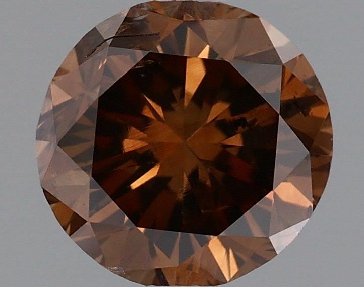 Loose Diamond - ROUND 1.22ct Fancy Dark Orangey Brown: Loose Diamond - ROUND 1.22ct Fancy Dark Orangey Brown Source: Natural Shape: ROUND Carats: 1.22 Color: Fancy Dark Orangey Brown Certification: GIA Video: